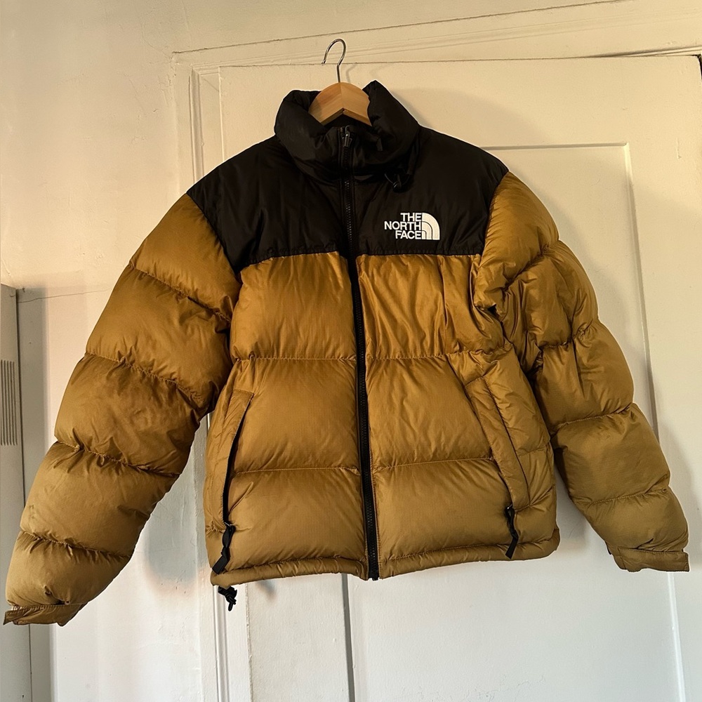 The North Face Men's Black and Tan Puffer Jacket